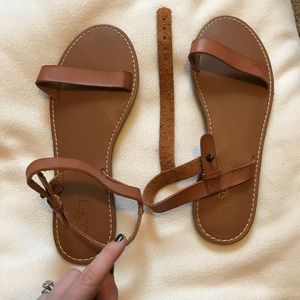 LOFT SIMPLE BROWN SANDALS - NEVER WORN